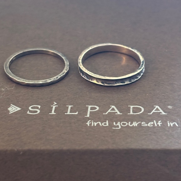 Silpada Textured Silver Stackable Rings - Picture 4 of 5